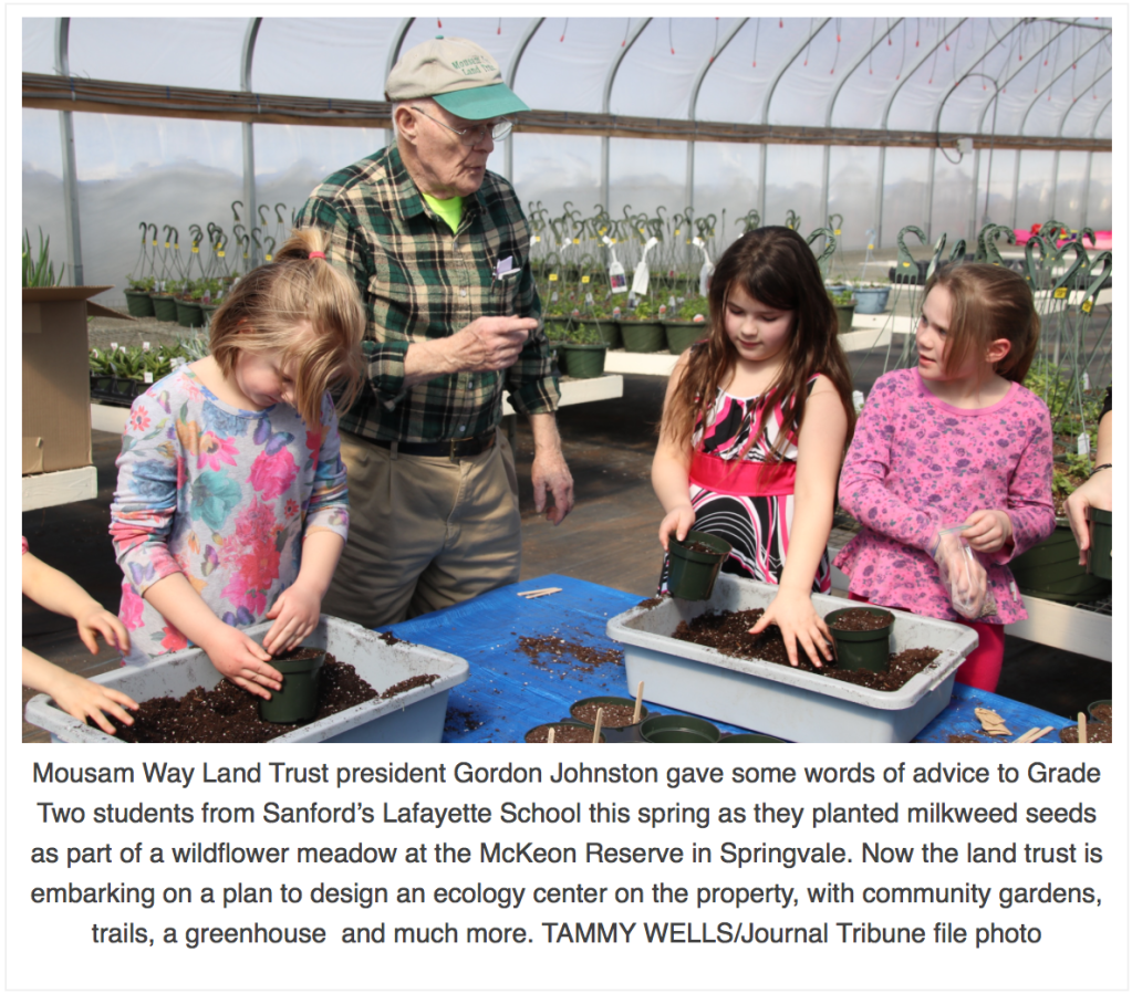 Land trust endorses Springvale ecology center concept- Facility to be be named after patrons